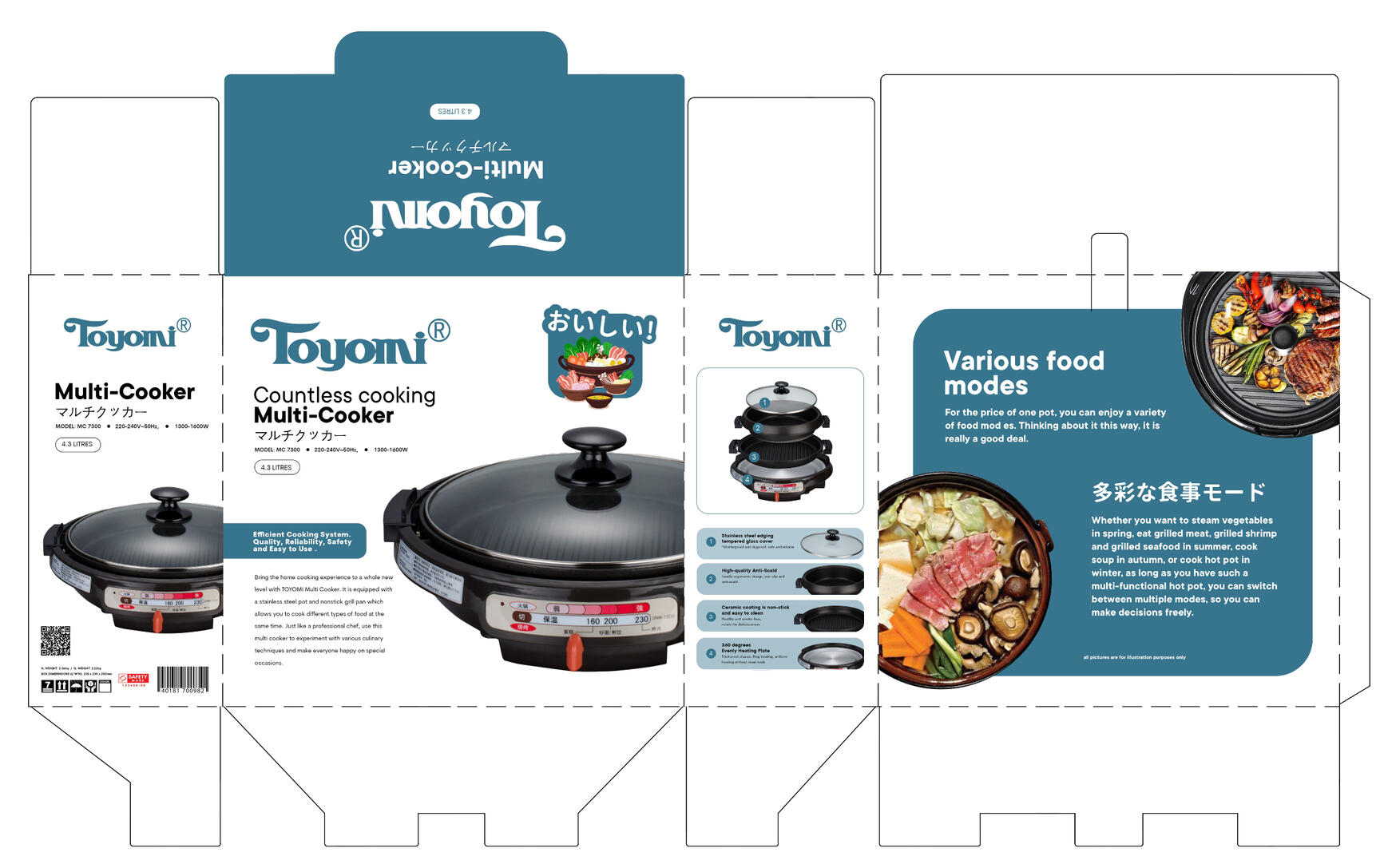 This is a redesign of their multi-cooker's box according to their new branding.